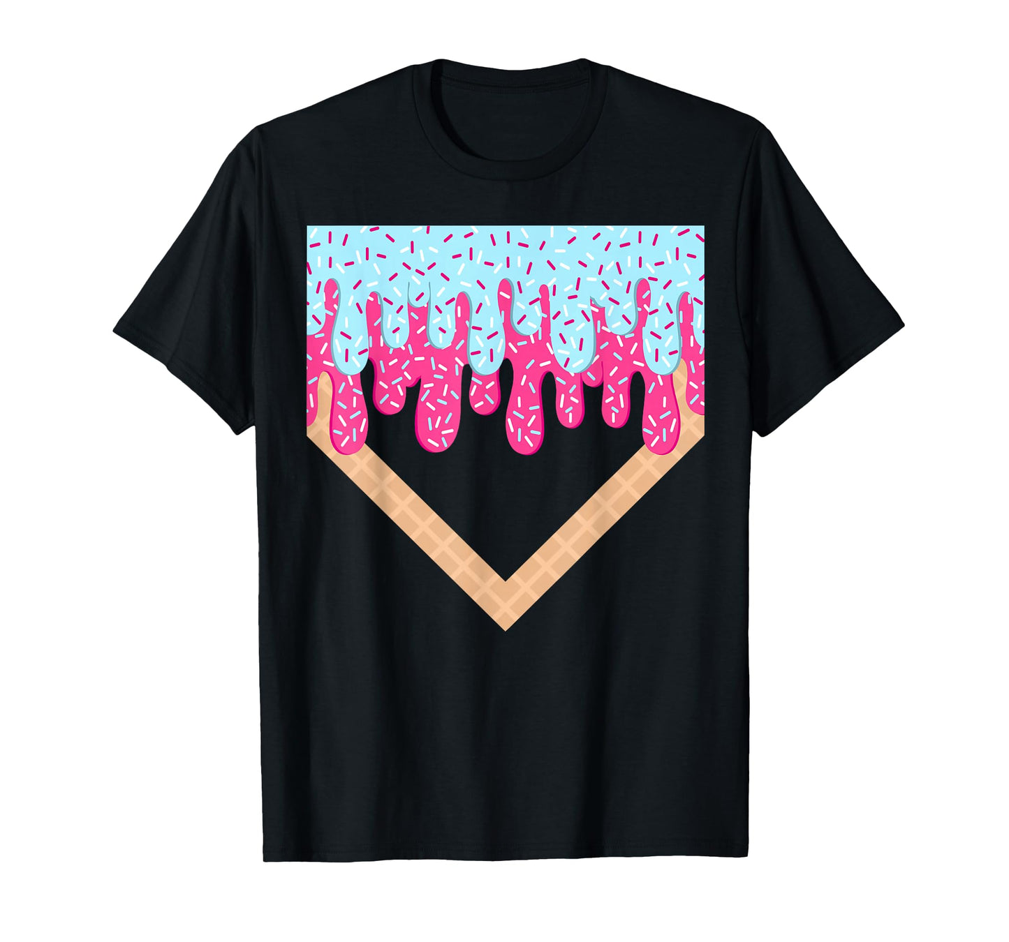 Baseball Drip Boys Home Plate Ice Cream Sport Players & Fans T-Shirt