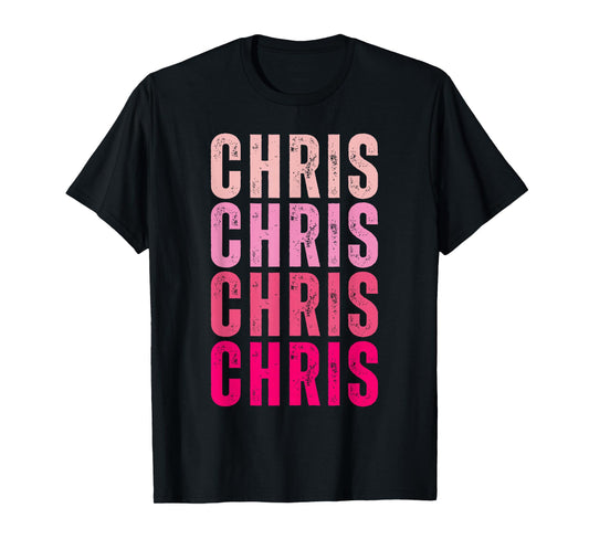 I Love Chris First Name Chris Vintage T-Shirt
