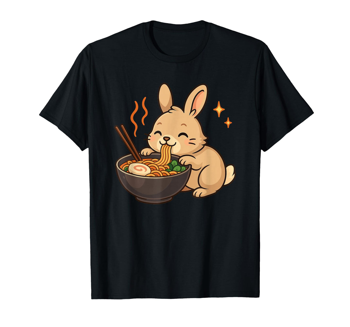 Bunny with Noodles Ramen Kawaii Bunny T-Shirt