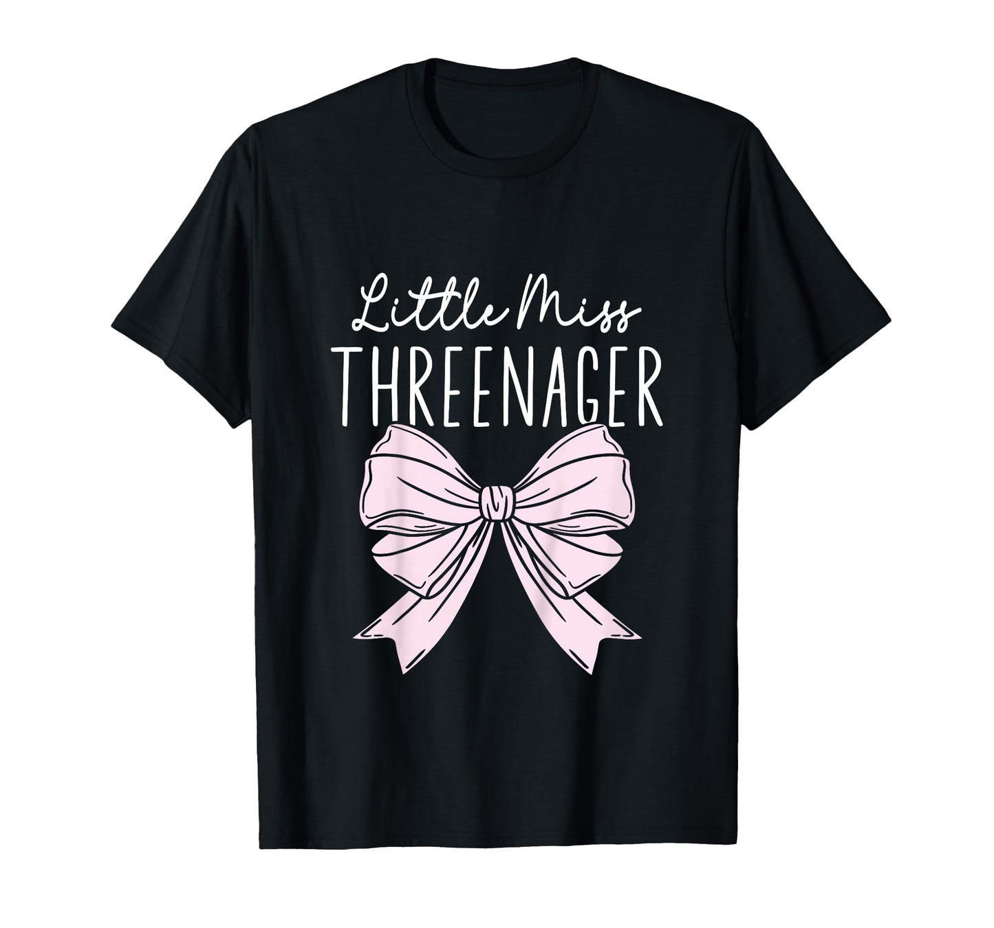 Kids Little Miss Threenager Threenager Girl Birthday 3 Years T-Shirt