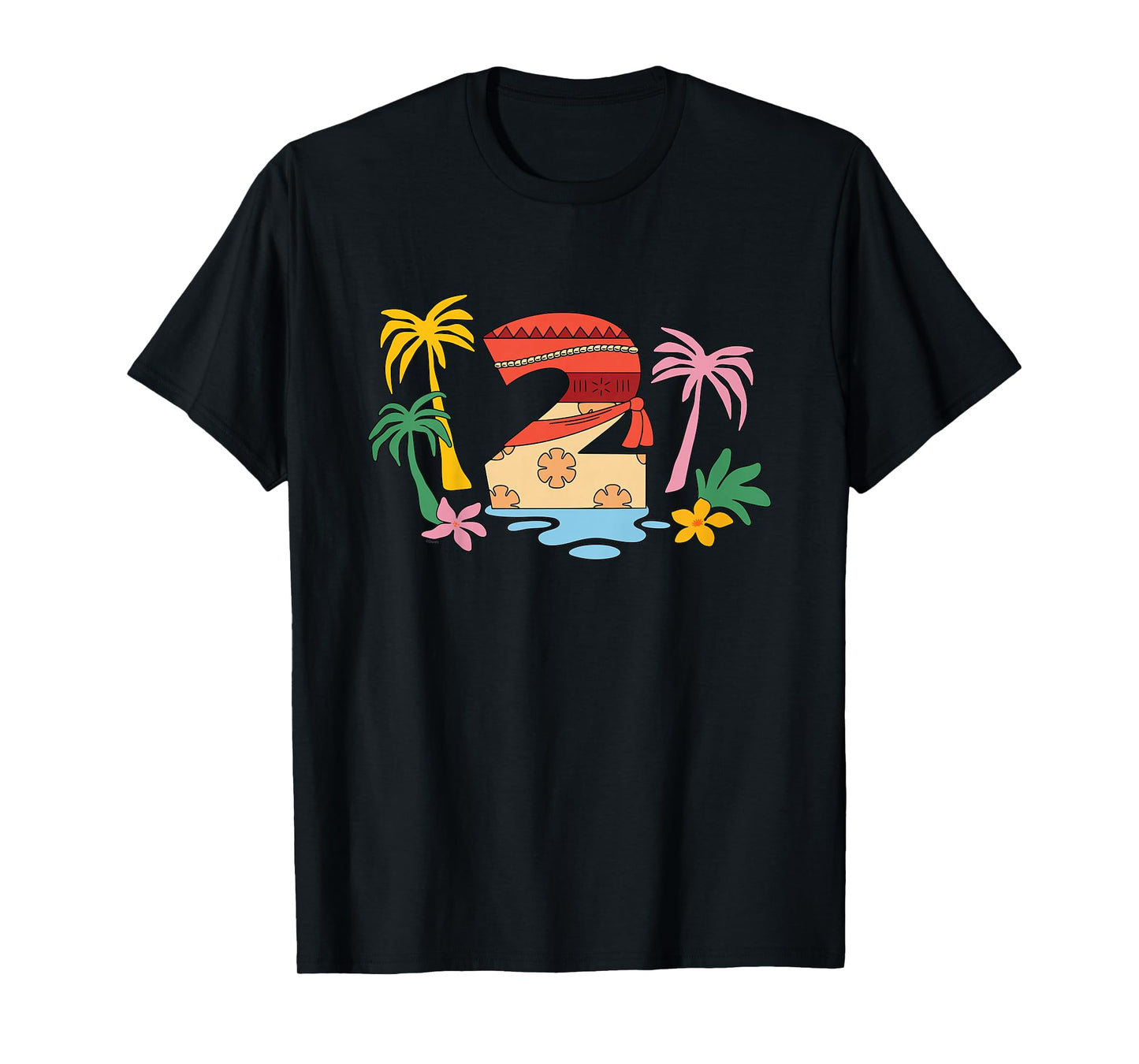 Disney Moana Numbers "2" Second 2nd Birthday Party Gift T-Shirt