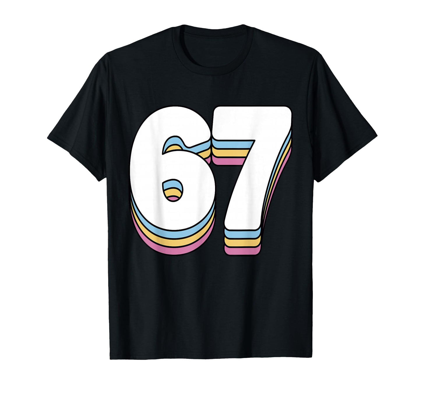 Funny 6 7 Meme Six Seven Gen Alpha Slang 67 T-Shirt