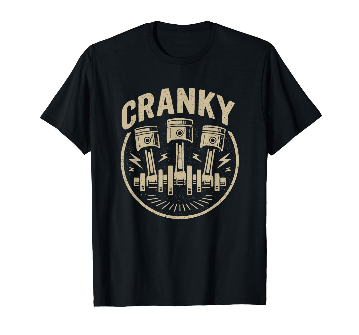 Cranky Car Engine Crankshaft Cars Lover Mechanics Father Day T-Shirt