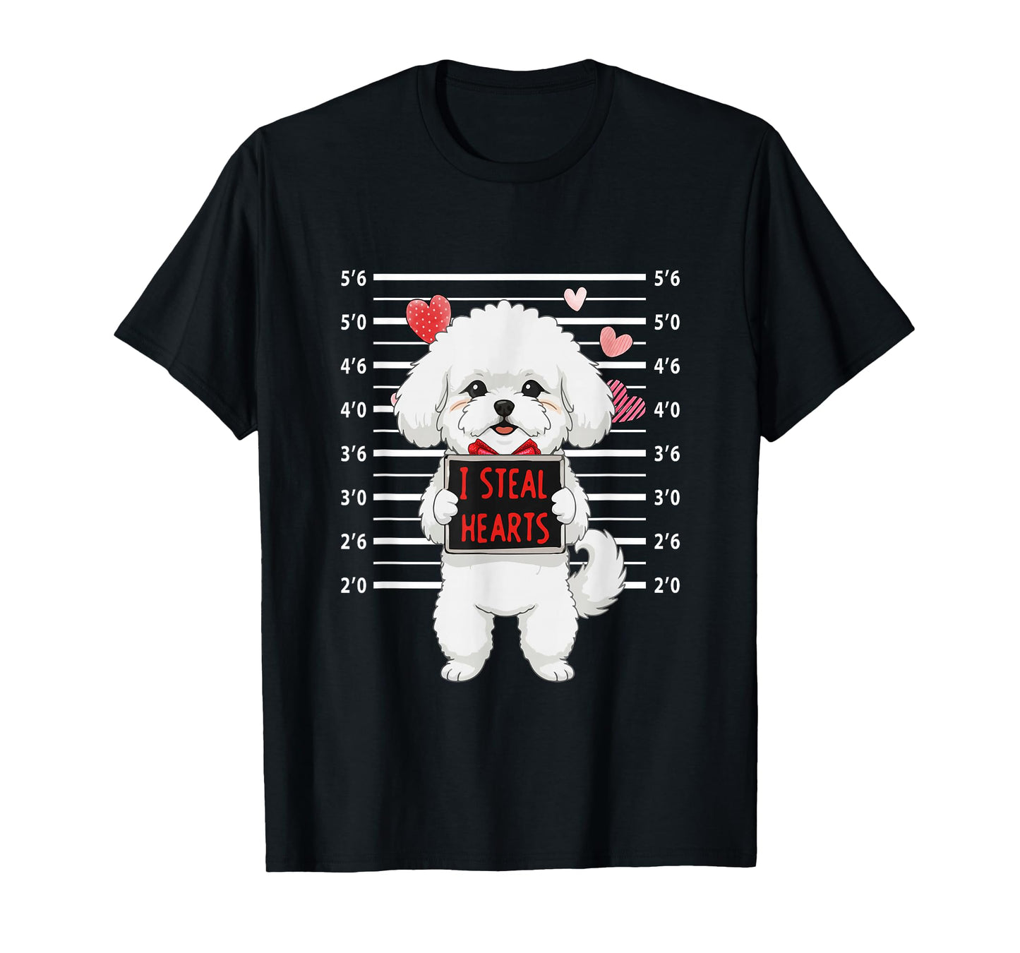 I Steal Cute Hearts Valentine's Day Bichon Frise Lover Owner T-Shirt