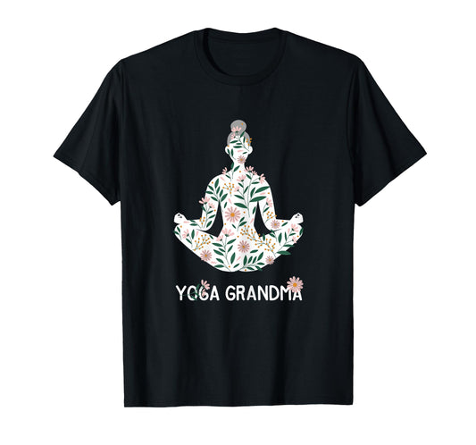 Yoga Grandma Meditation Tee Pilates Lover Grandmother Gift T-Shirt