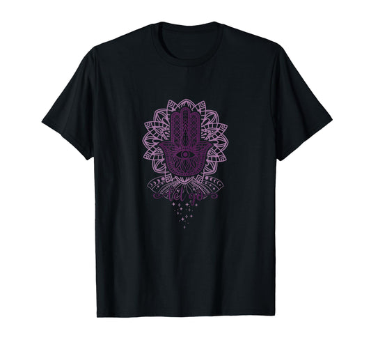 Yoga Hamsa with Lotus Flower and Let Go T-Shirt