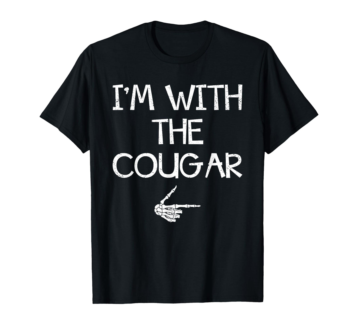 I'm With The Cougar Funny Halloween Costume Couples Matching T-Shirt
