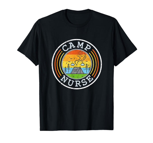 Outdoor Camping Tee For Nurses Camp Nurse T-Shirt