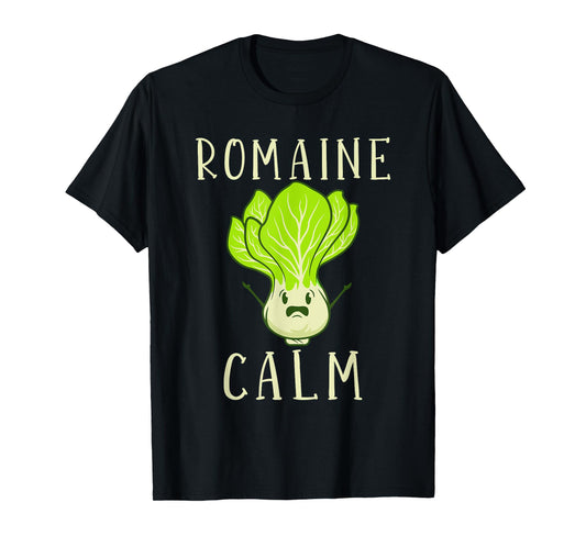 Garden Meditation Enthusiast Pun Gift Men Women Romaine Calm Funny Gardening Lettuce Vegetable Garden Lovers Unisex T-Shirt