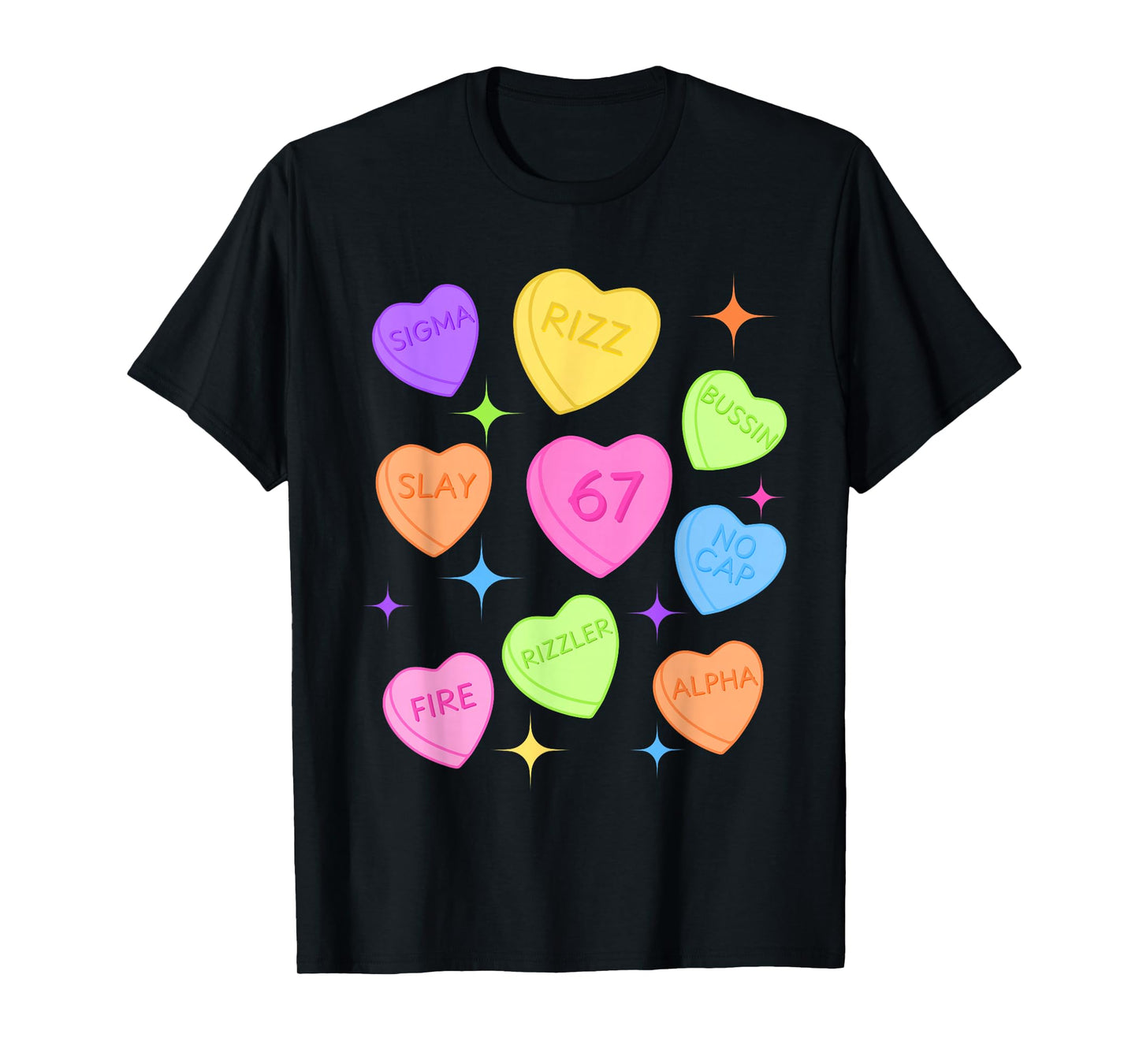 Brain Rot Valentine's - Funny 67 Valentine's Rizz, No Cap T-Shirt