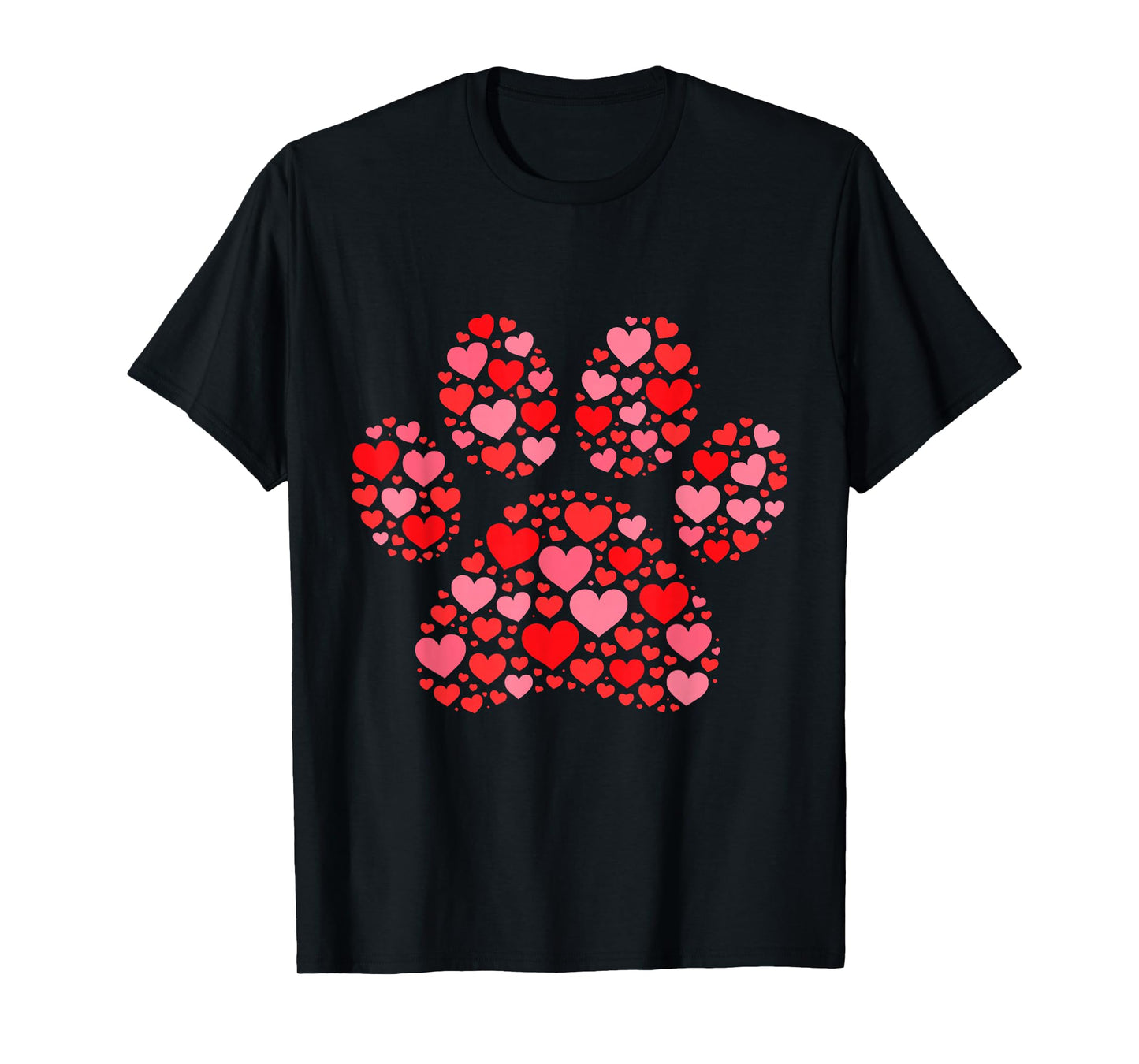Valentines Day Cat Paw Print Cute T-Shirt