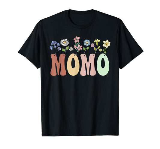 Momo Gifts Women Wildflower Floral Design Momo T-Shirt