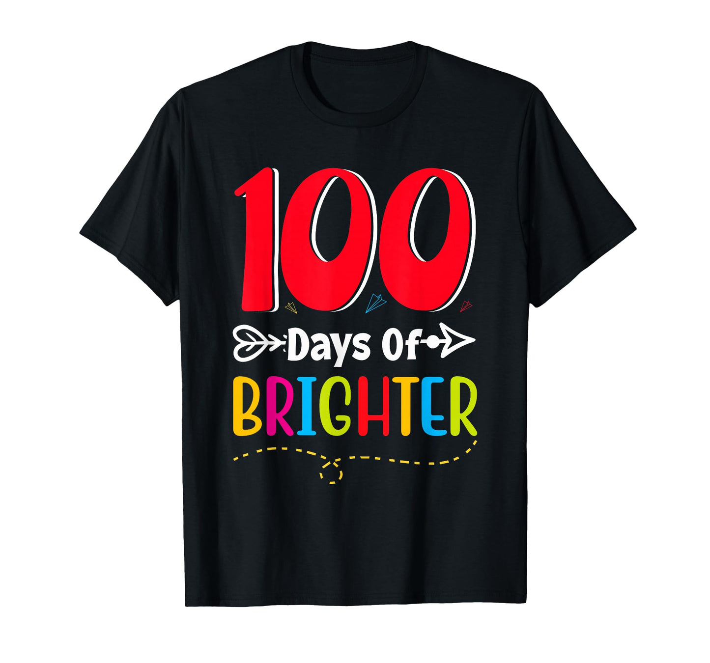 100 Days Brighter 100th Day of School Boys Kids T-Shirt
