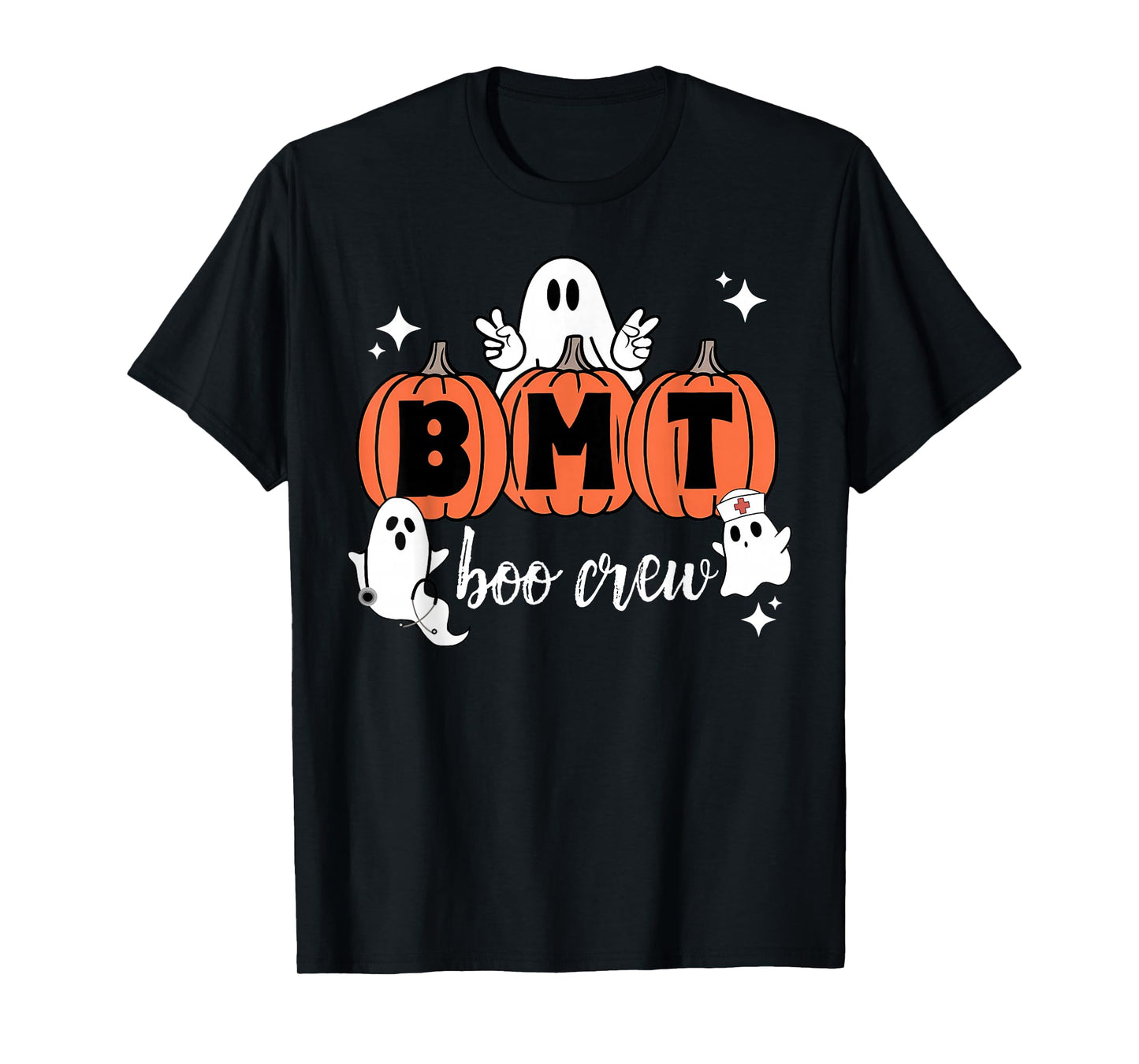 BMT Boo Crew Halloween Ghost Bone Marrow Transplant Nurse T-Shirt