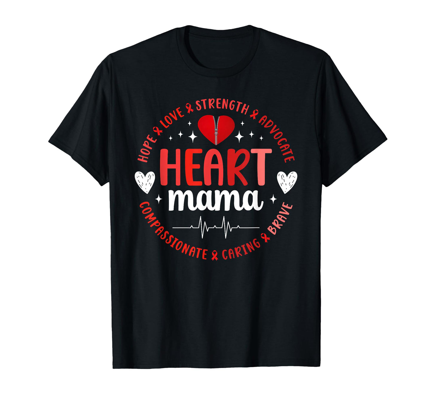 Heart Mama CHD Mom Congenital Heart Disease Mom T-Shirt