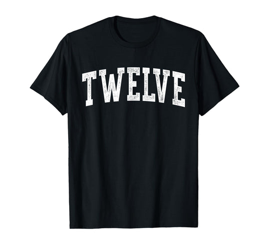 Twelve Minimalist 12th Birthday Design 12-Year-Old T-Shirt