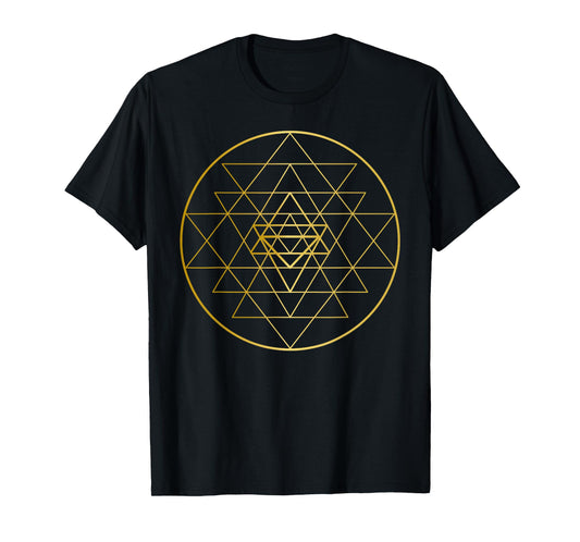Sri Yantra Chakra Mantra Sacred Geometry Art T-Shirt
