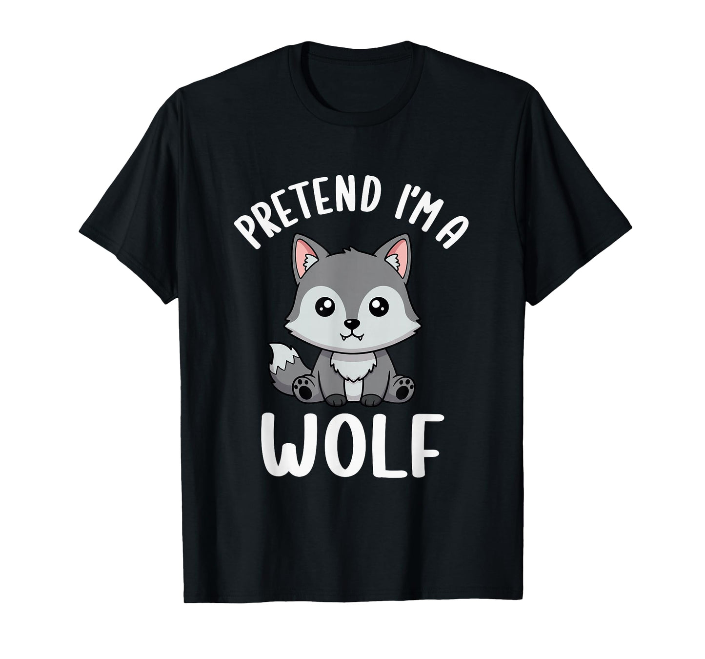 Pretend I'm A Wolf Tee Kids Funny Wolf Halloween Costume T-Shirt