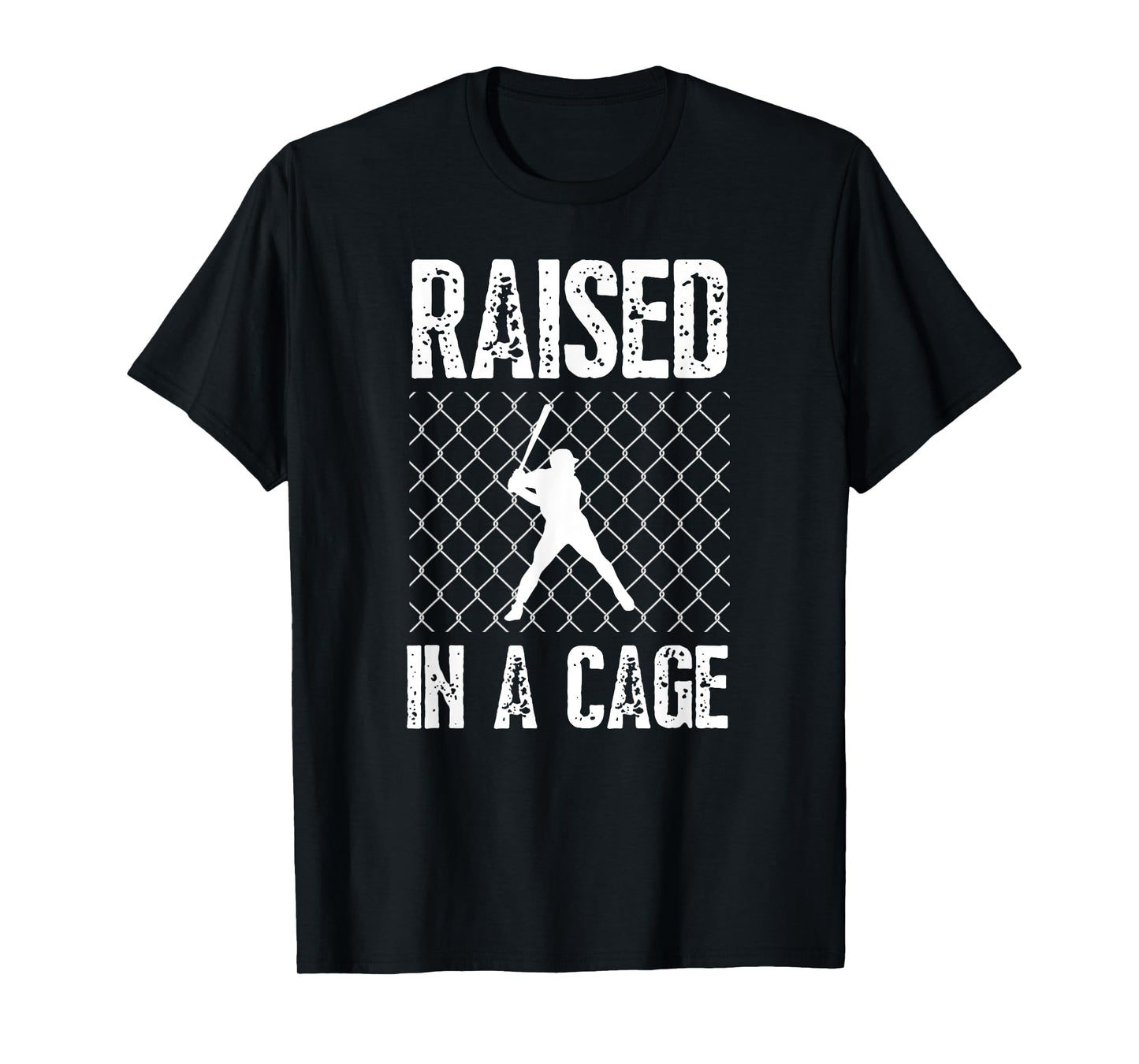 Raised In A Cage Baseball T-Shirt