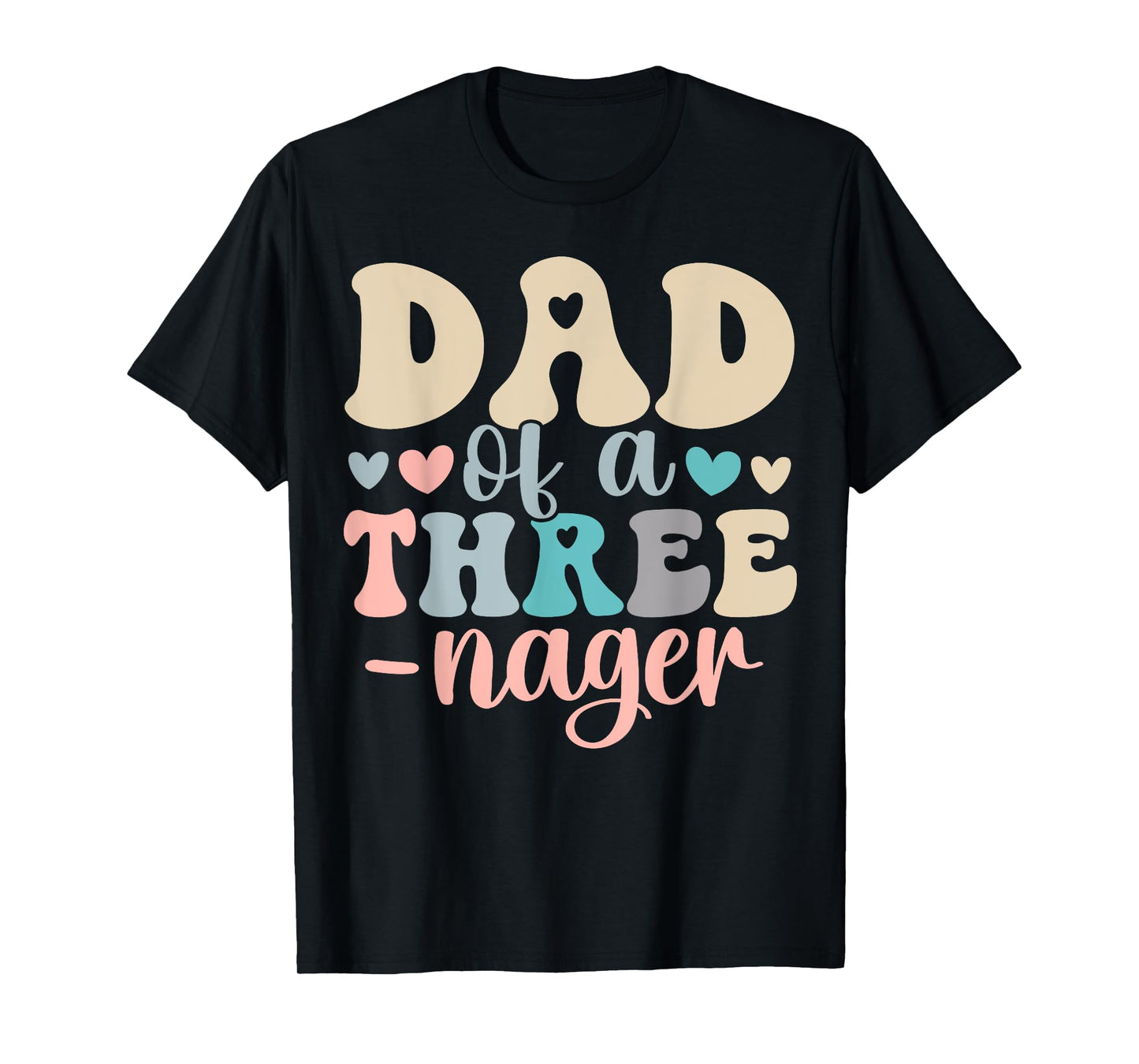 Dad Of A Threenager 3rd Birthday Matching Family Boho T-Shirt