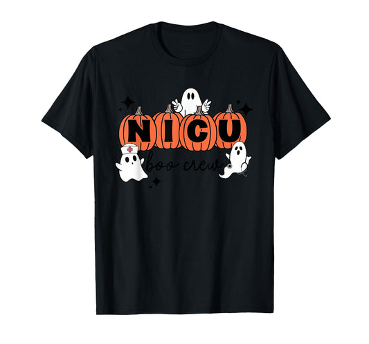 Funny NICU nurse shirt Halloween NICU boo crew NICU nurse T-Shirt