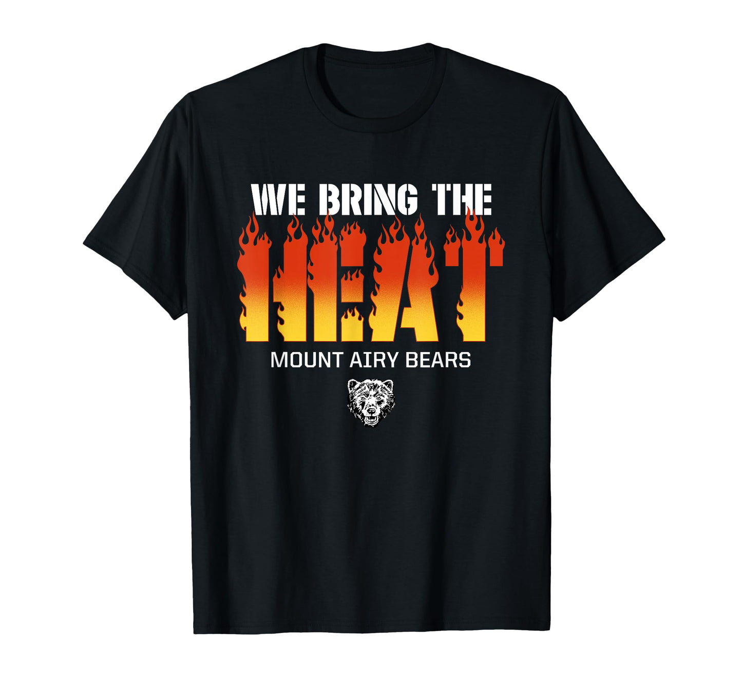 Mount Airy Bears Logo We Bring the Heat HS T-Shirt