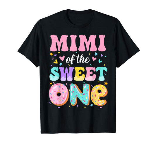 Mimi Of The Sweet One 1st Birthday Donut Bday Party T-Shirt