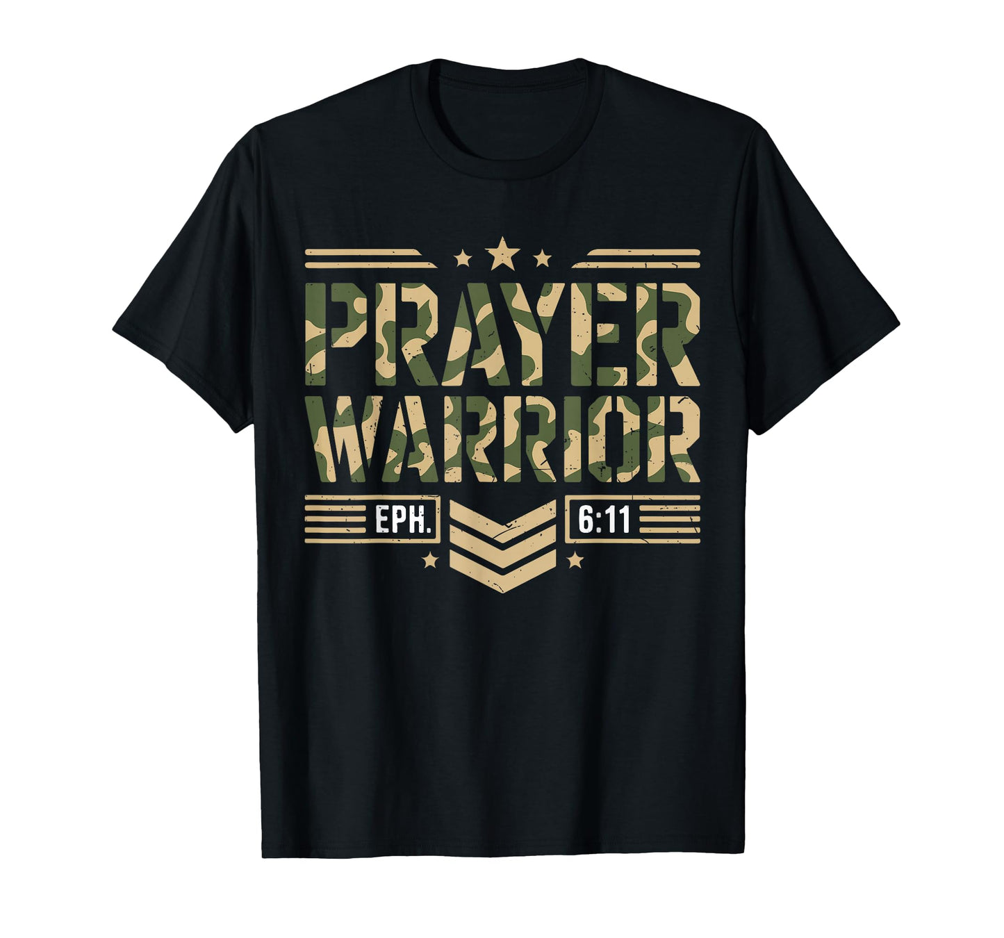Camo Prayer Warrior God Armor Jesus Christian Faith Defender T-Shirt