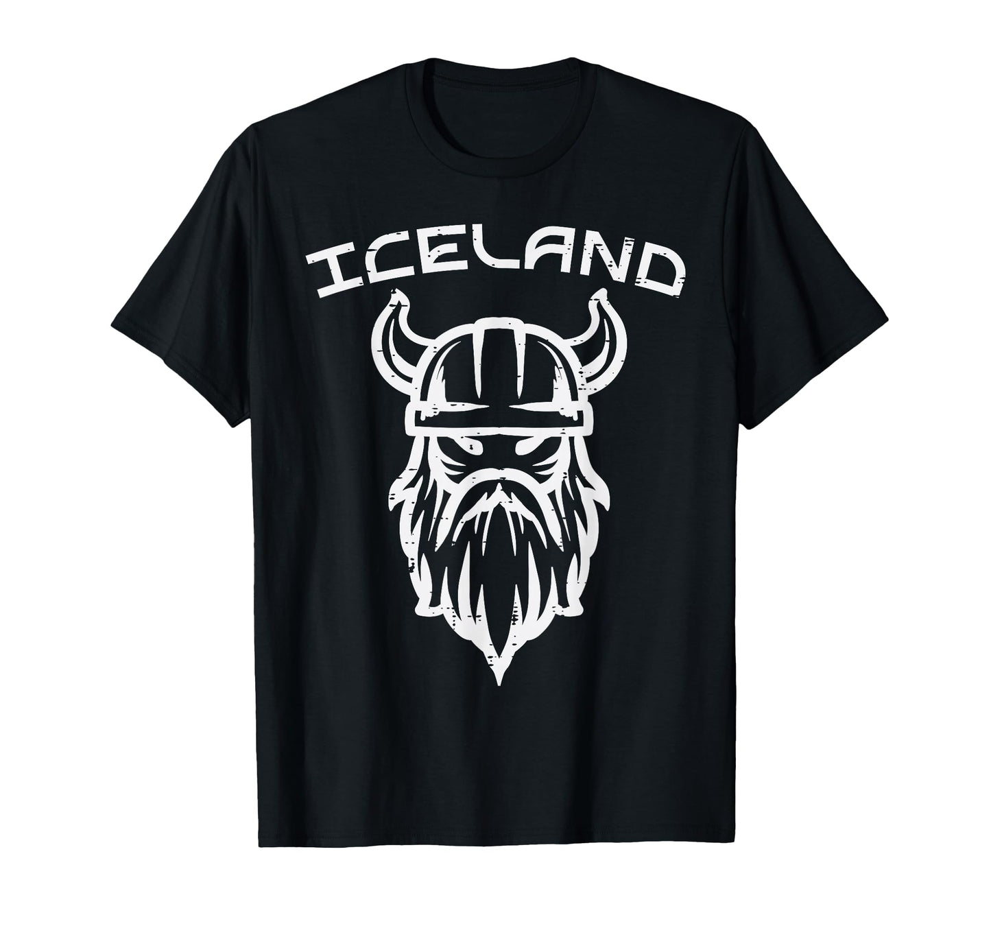 Viking Head Iceland Norse Mythology Icelandic Men Kids Women T-Shirt