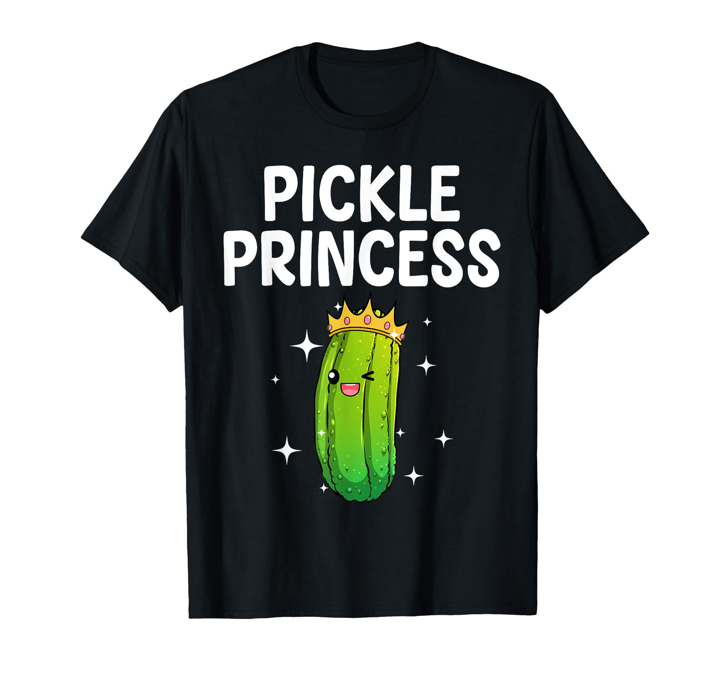 Cool Pickle Princess Art For Women Girls Dill Pickle Novelty T-Shirt