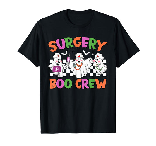 Retro Surgery Boo Crew Surgical Tech Halloween Costumes T-Shirt