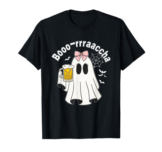 Boo-racha Funny Halloween Ghost Beer Design Borracha T-Shirt