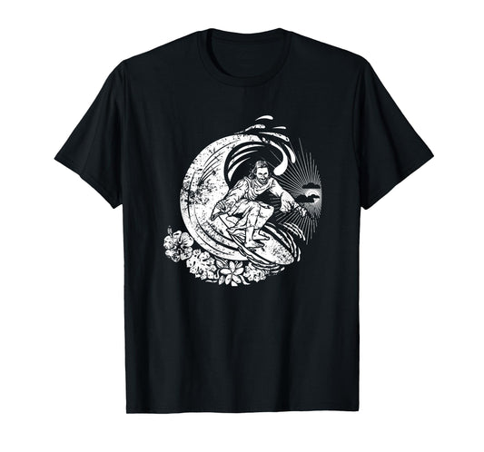 Surfing Jesus Vintage Distressed T-Shirt