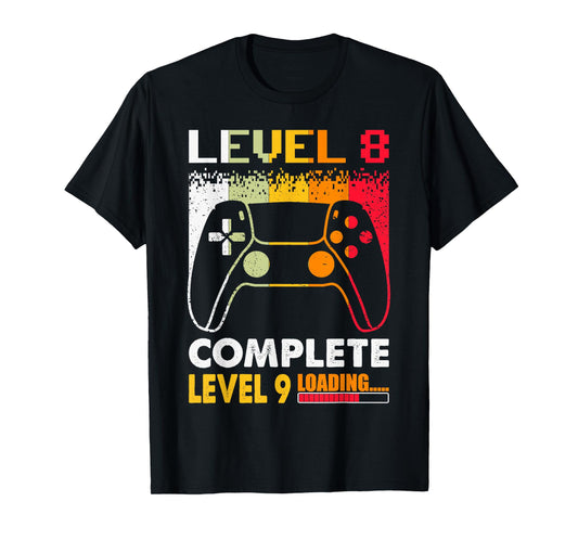 Level 8 Complete Level 9 Loading 8th Wedding Anniversary T-Shirt