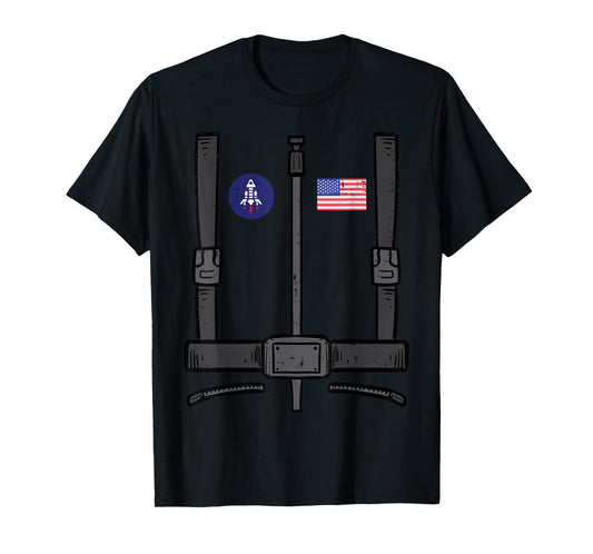 US Astronaut Costume Space Suit Galaxy Men Women Boys Kids T-Shirt
