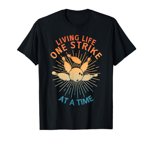 Cool Bowling Art For Men Women Kids Strike Team Gag Bowler T-Shirt