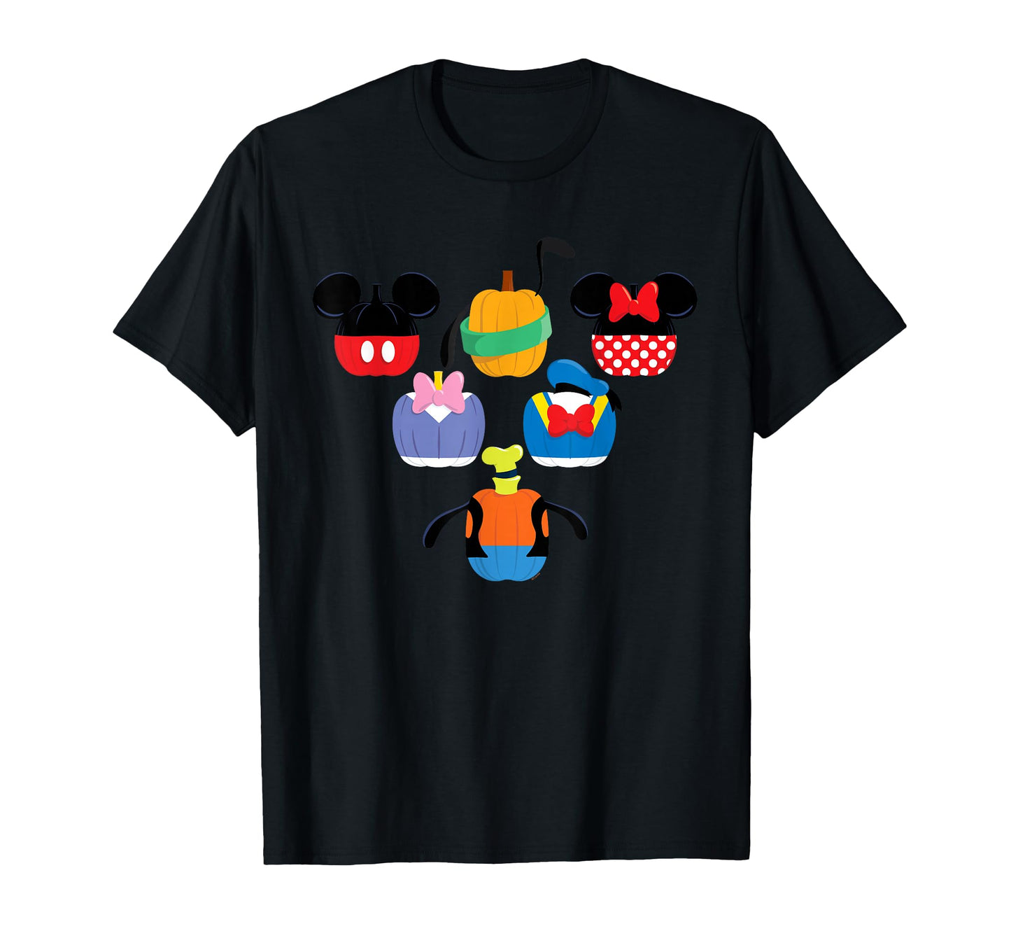 Disney Mickey Mouse and Friends Halloween Pumpkin Group T-Shirt