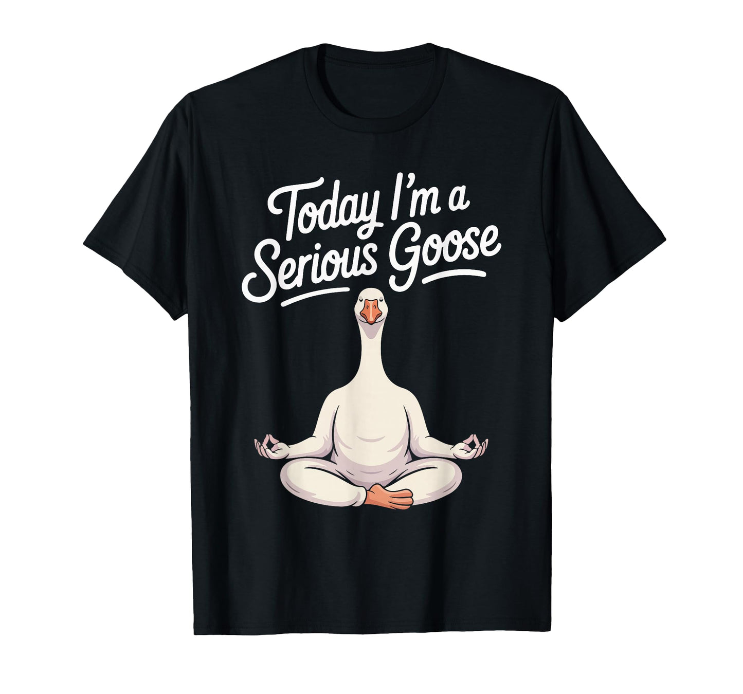 Today I'm A Serious Goose Funny Yoga Goose T-Shirt
