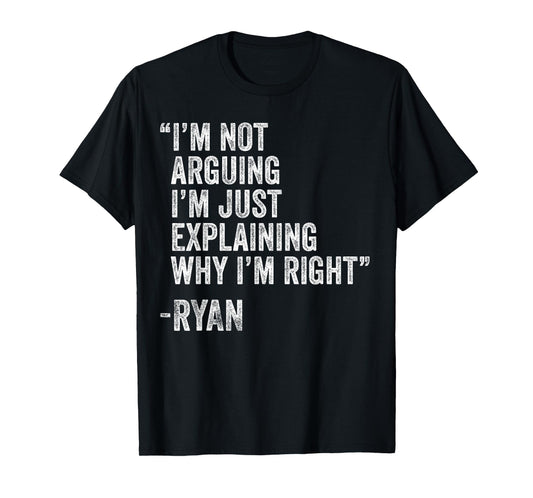RYAN Quote Funny Birthday Custom Name Idea Engineer T-Shirt
