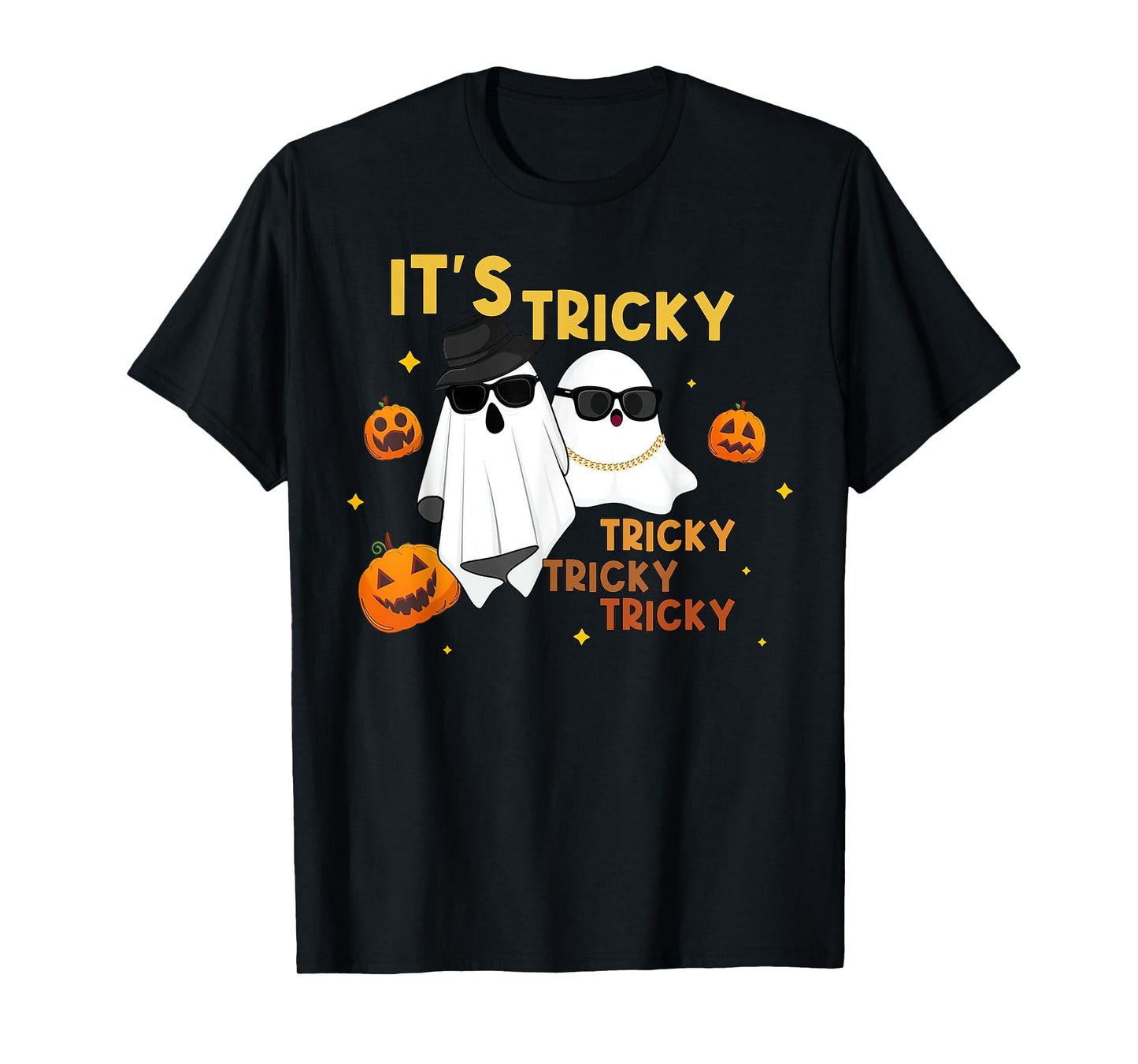 It's Tricky Tricky Tricky Funny Ghost Boo Halloween T-Shirt