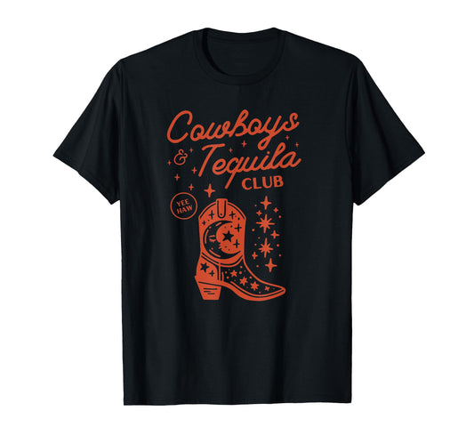 Vintage Women Rodeo Western Country Cowboys And Tequila T-Shirt