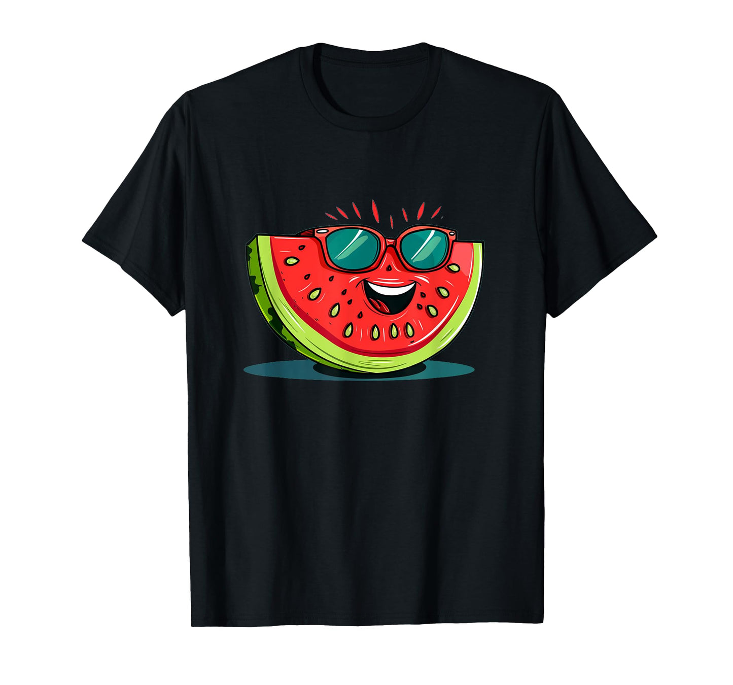 Awesome Watermelon Face with Sunglasses for Summer Fruits T-Shirt for Men Women Girls Kids