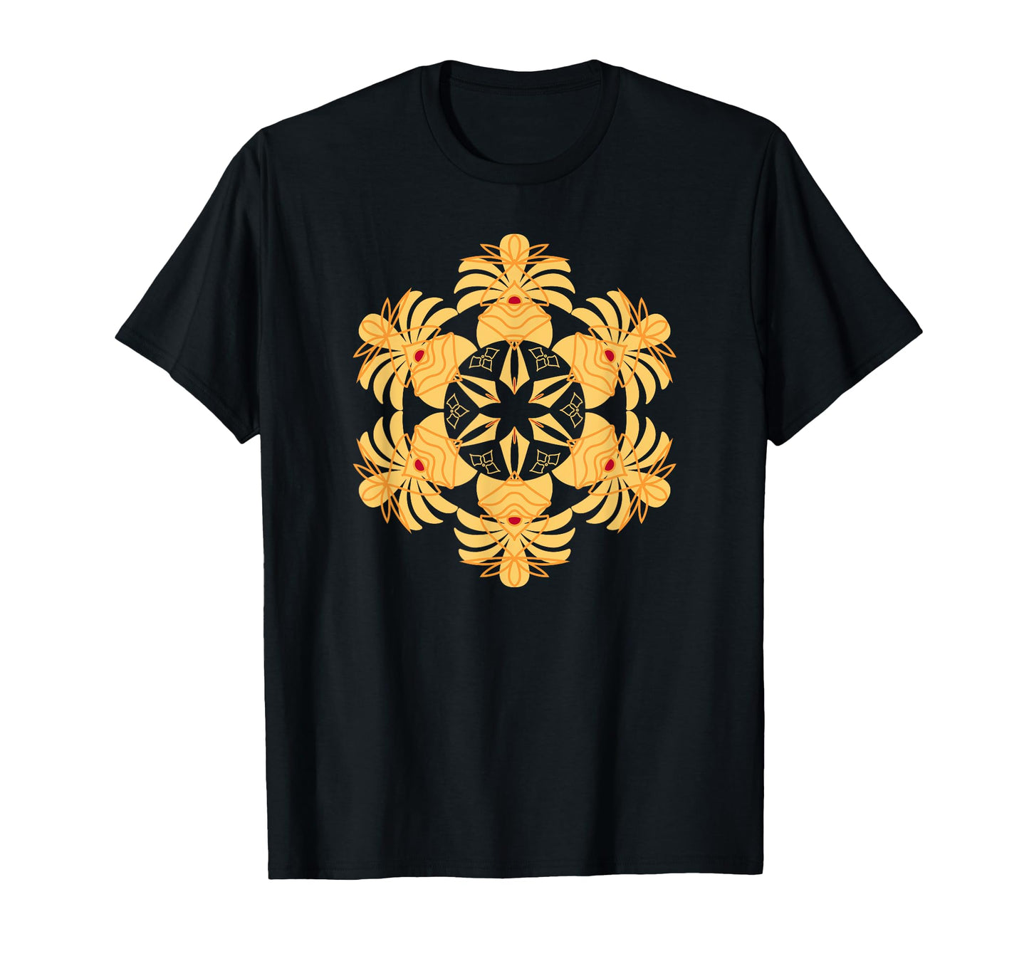 Circular Lotus Mandala Art Sacred Geometry Yoga Meditation T-Shirt