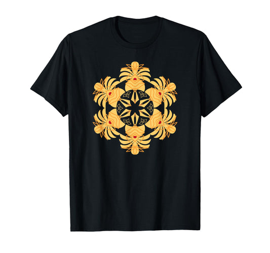 Circular Lotus Mandala Art Sacred Geometry Yoga Meditation T-Shirt