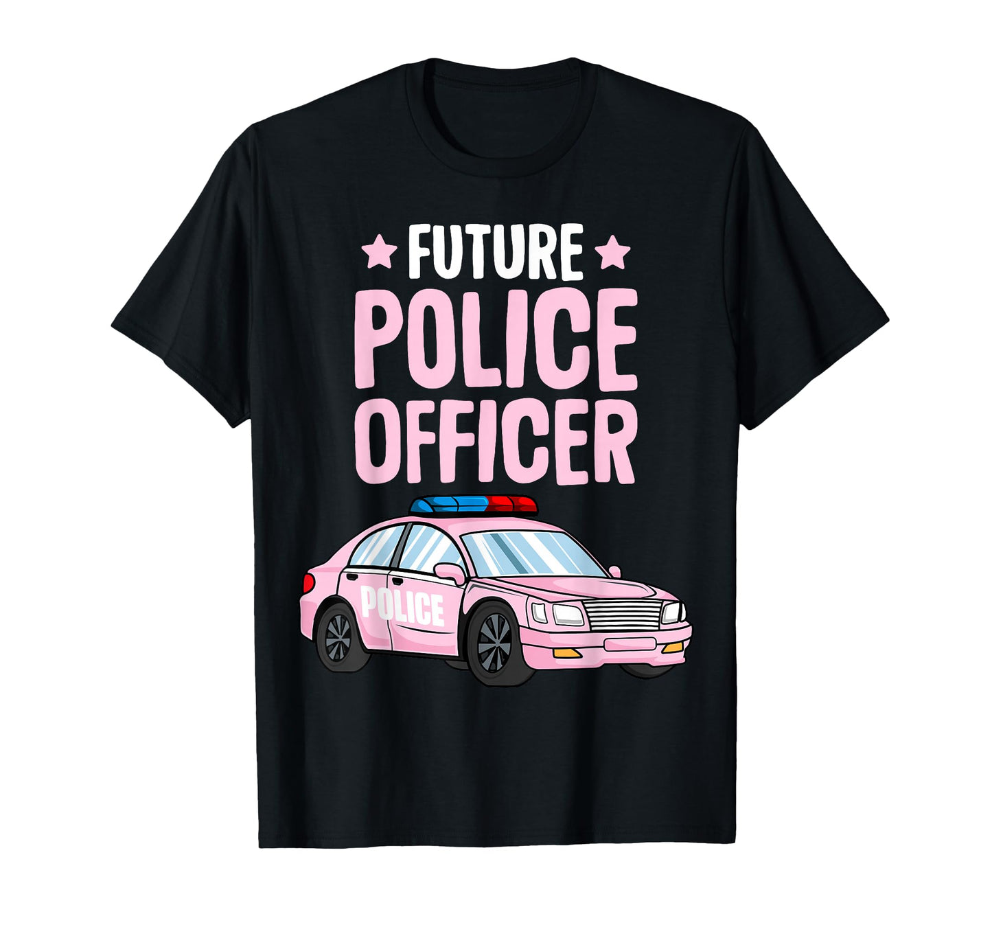 Future Police Officer Policewoman Cop Girls Kids Toddler T-Shirt