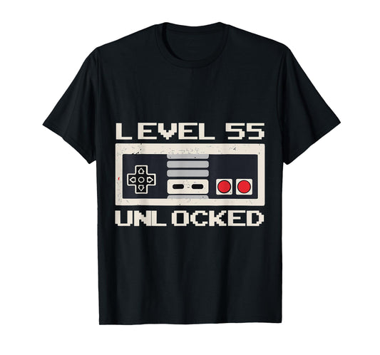 Unlock Level 55 Years Ago 55th Birthday Shirts for Women Men T-Shirt