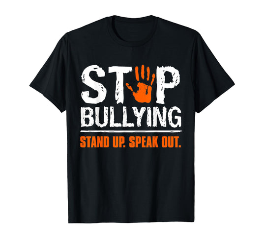 Stop Bullying Orange Tshirt Stand Up Speak Out Unity Day T-Shirt