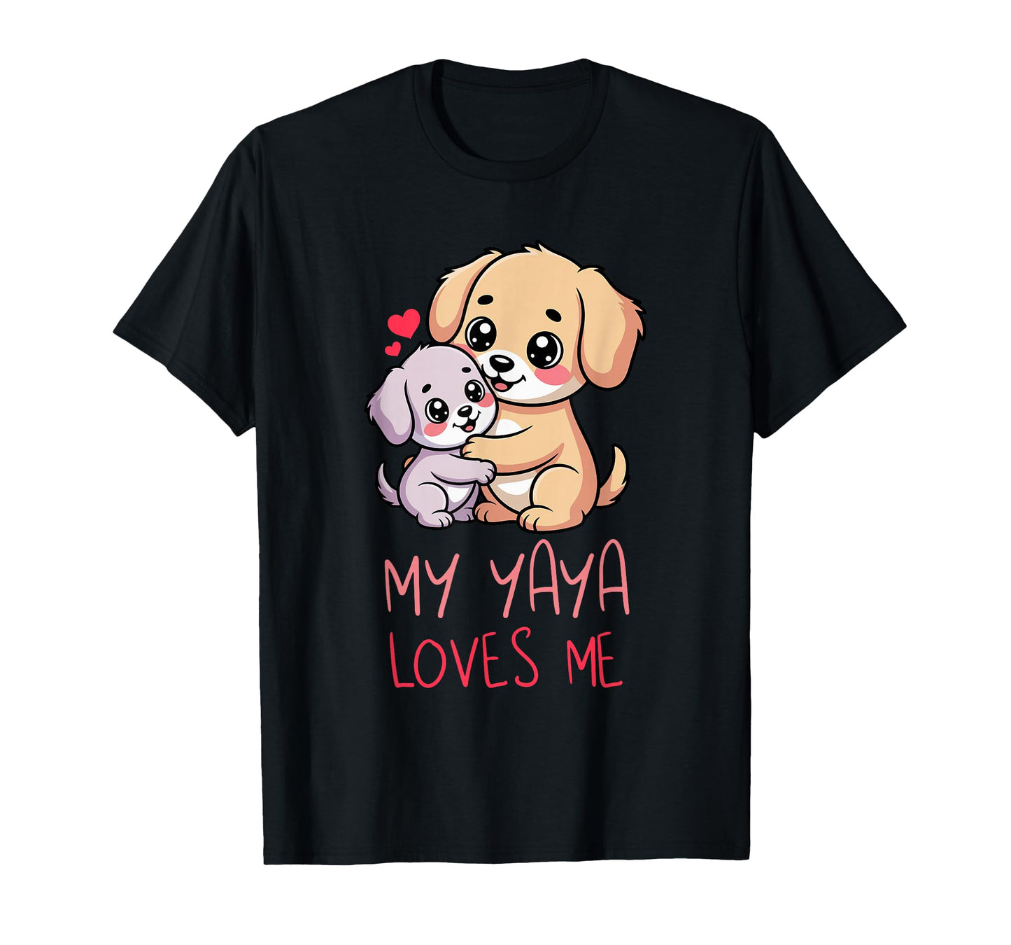 Cute Baby & Grandma My Yaya Loves Me Dog T-Shirt