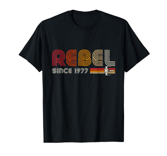 Rebel Since 1977 Retro Vintage T-Shirt