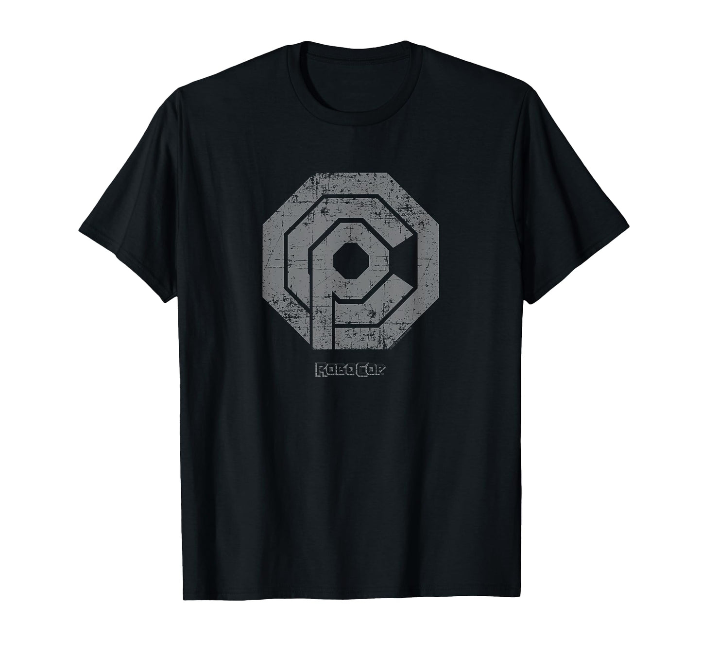 Robocop T-Shirt - Adult, Male, Short Sleeve, Pink, Small, Cotton Blend, Distressed Graphic, Crew Collar, Modern, Casual, Vacation, American, Mens, Womens, Robocop Themed